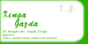 kinga gazda business card